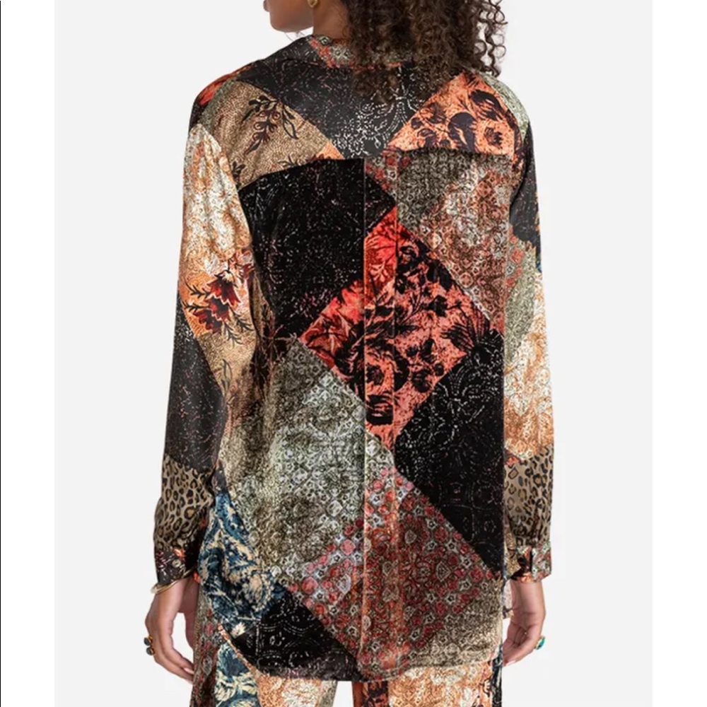 Johnny Was Patchwork Shirt - Velvet/Silk - Picture 2 of 11